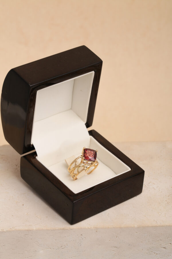 Pink tourmaline ring