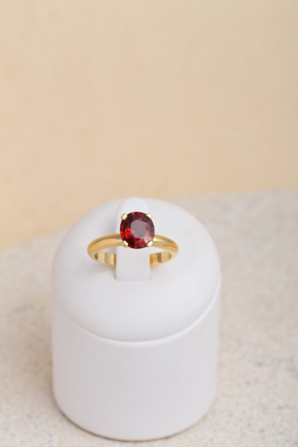 Yellow golds Garnet ring