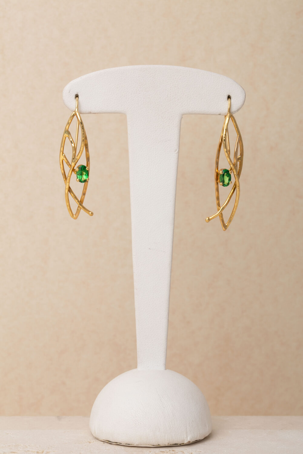 earrings green diopside