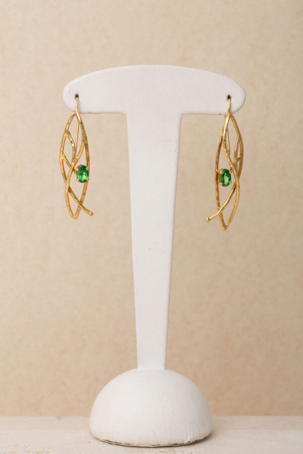 earrings green diopside
