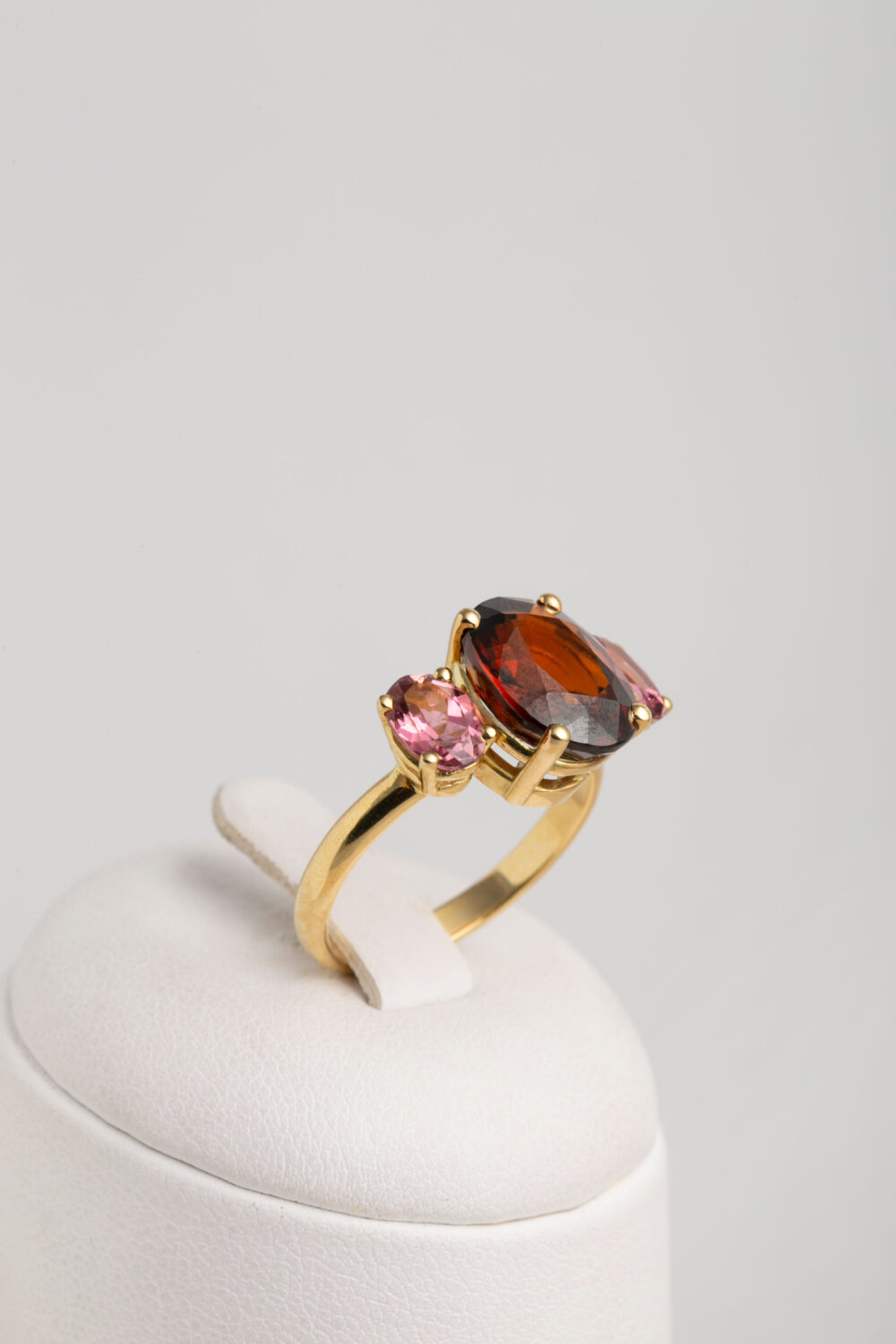 Zircon and pink tourmaline ring