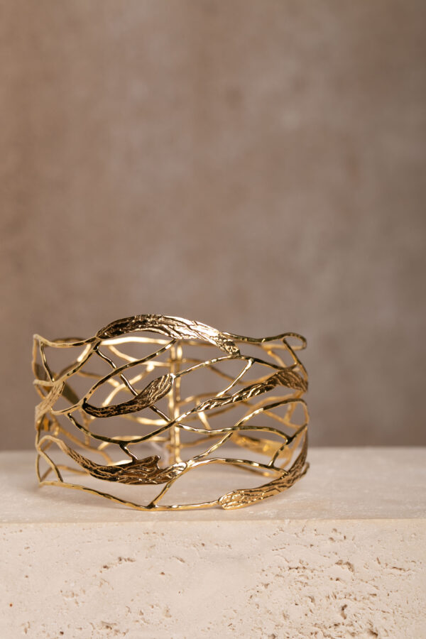 Textured gold bracelet