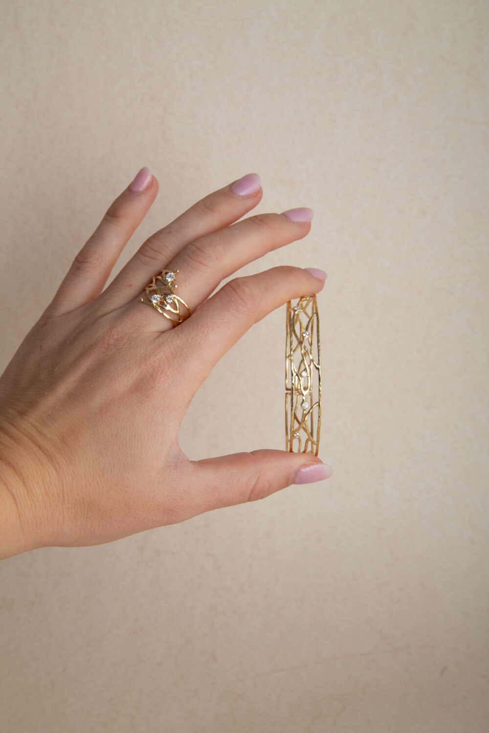 Diamond ring and bracelet