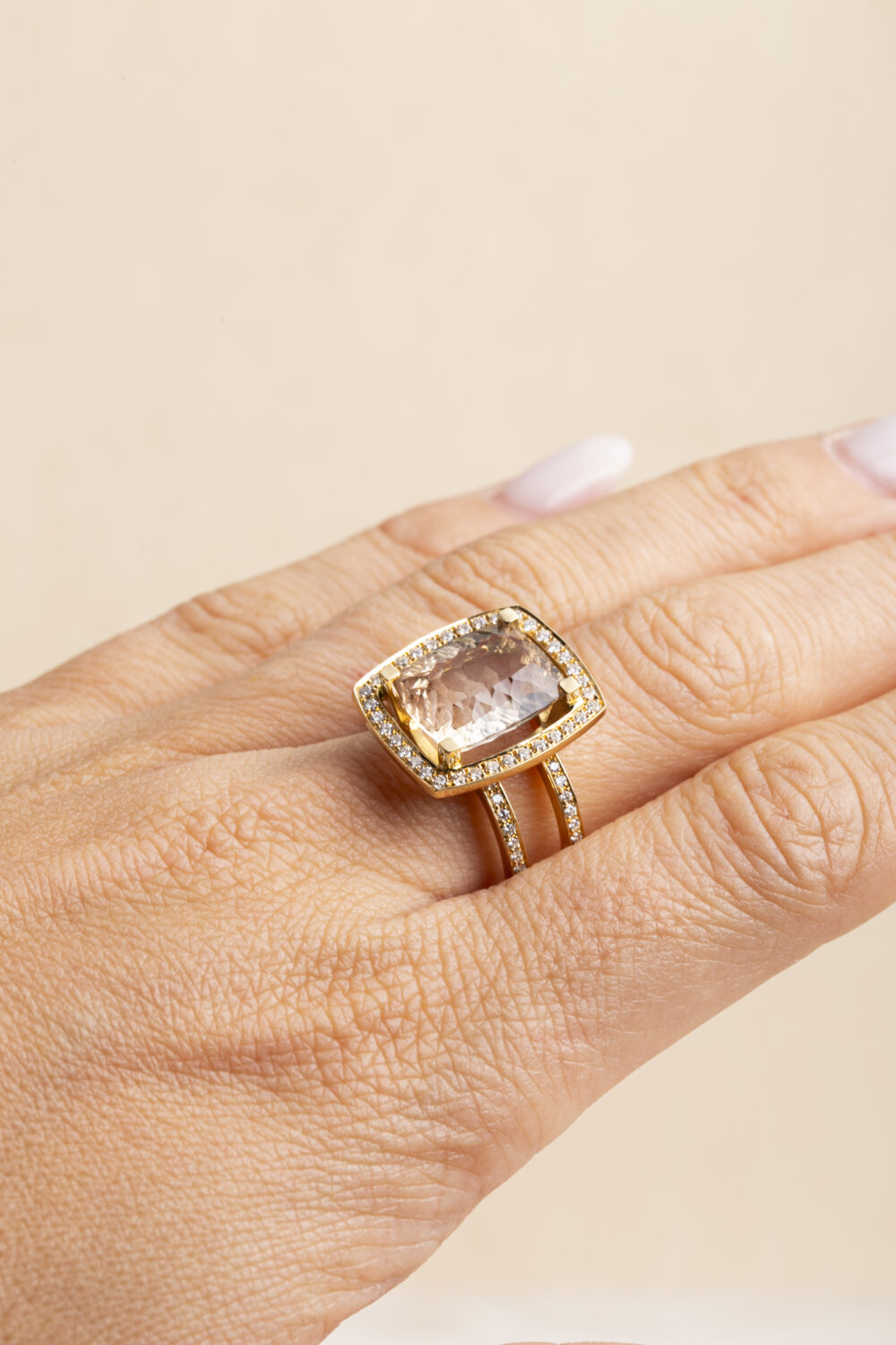 pink topaz ring